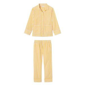 Lake Pajamas Poplin Yellow & White Striped Pajamas